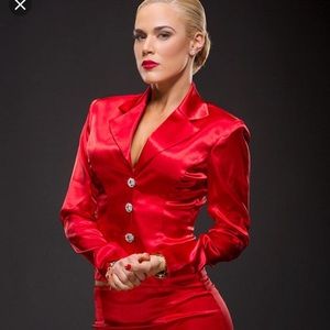 Red Satin Custom Suit